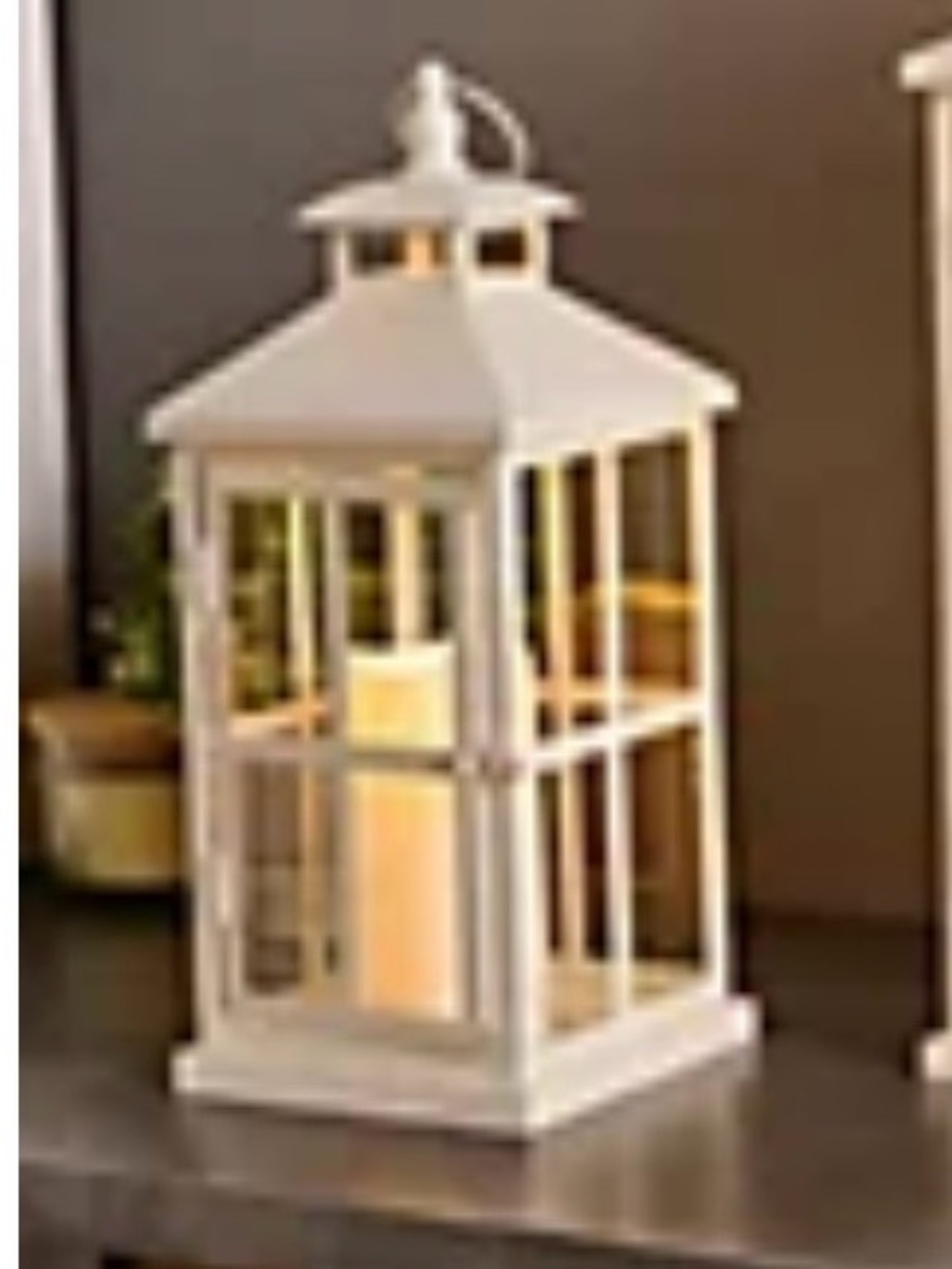 White Decorative Lantern Candle Holder - Home Accents by Valerie Parr Hill